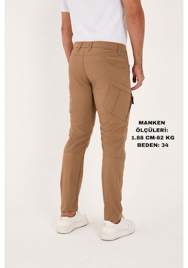 Camp Scoutland Camp527 Outdoor Tactical Su İticili Likralı Yazlık Erkek Taktik Pantolon Hardal