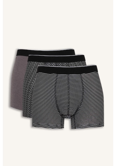 DeFacto Regular Fit 3'lü Boxer C9558AX24WNBK81