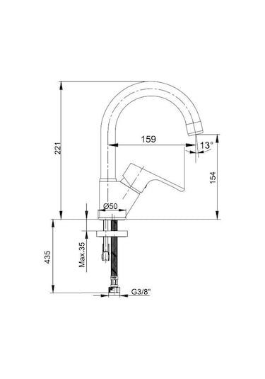 Eca Niobe 482 Banyo + 054 Lavabo + 098 Eviye Batarya Seti 3'lü Krom