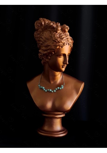 Ametist Ve Amazonit Doğal Taşlı Örgülü Çelik Kolye Sevgili Takı Koleksiyonu