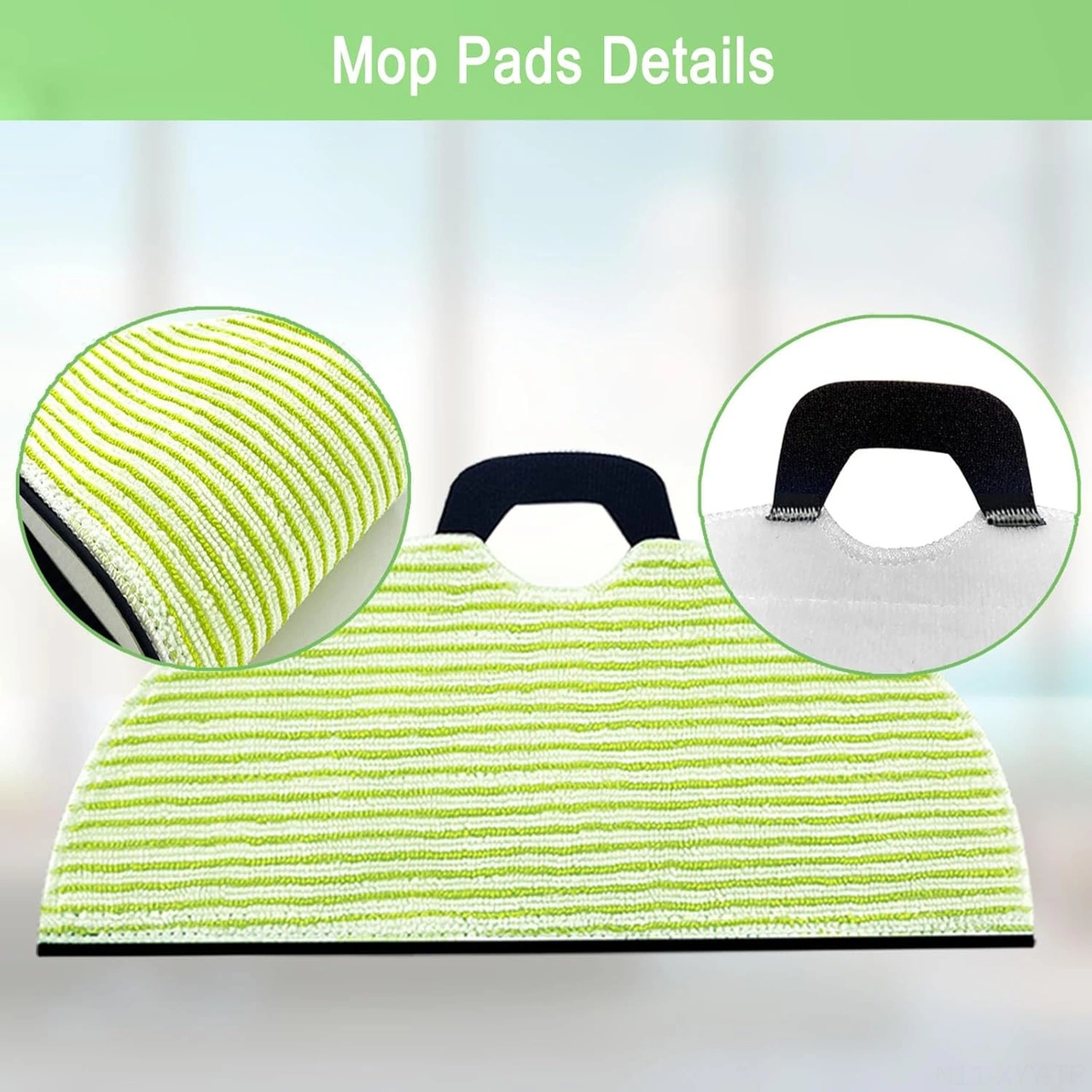 Yaleker 8 Adet Süpürge Robotu Yedek Mop Padı - Temizleme Bezleri Seti Yeşil