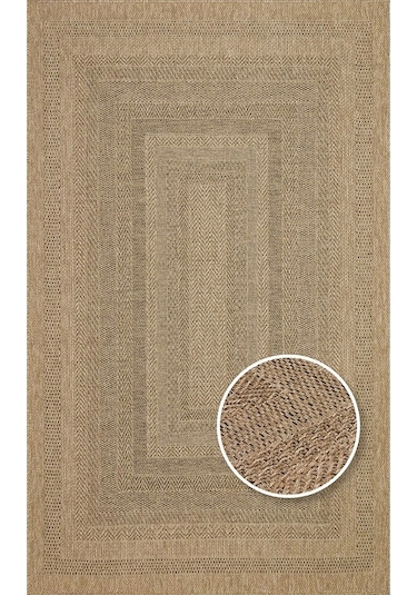 Hoom Rugs Naturel 02 Suya Dayanıklı Jüt Görünümlü Sisal Halı