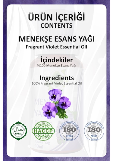 Menekşe Yağı Fragrant Violet Essential Oil 10 Ml.