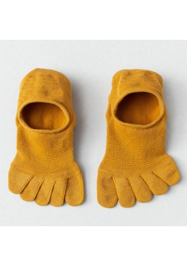 Sarı Erkek Tekne Çorap Pamuk Beş Parmak Nefes Alabilir Bölünmüş Parmaklı Ayak Çorap Kaymaz Görünmez Yaz Sarı Sarı Erkek Tekne Çorap Pamuk Beş Parmak Nefes Alabilir Bölünmüş Parmaklı Ayak Çorap Kaymaz Görünmez Yaz Sarı