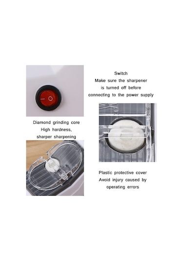 Pazly Jj-1 Mutfak Elektrikli Çift Taraflı Bıçak Bileyici, Güçlü Performanslı