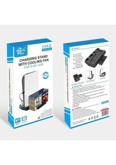 Ps5 Standart Kasa Cdli Ve Dijital Sürüm Uyumlu Fanlı Oyun Standı Beyaz