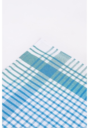 Pamuklu Turkuaz Renkli Pöti Kareli 4'lü Kurulama Bezi, Beslenme Örtüsü, Servis Peçetesi