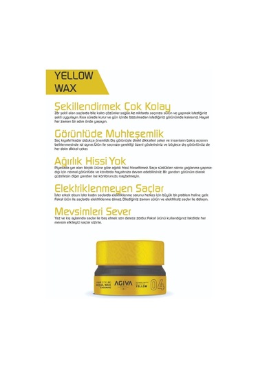 Agiva Wax 155 Ml 04 Grroomıng Sarı