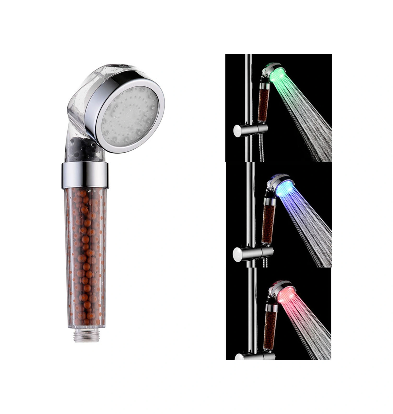 Lemestar Led Renk Değiştiren Duş Başlığı, Su Akışı İle Çalışan, 7 Renkli Işıklı, Abs Kaplama, Pratik Ve Enerji Tasarruflu Diğer
