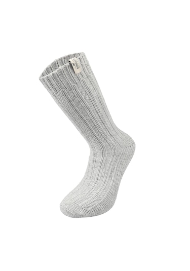 Bolero B67 Kadın Alpaka Yün Soket Çorap 36-40 Açık Gri - Gri