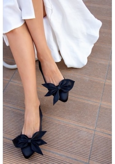 Fox Shoes H726809004 Kadın Babet Siyah