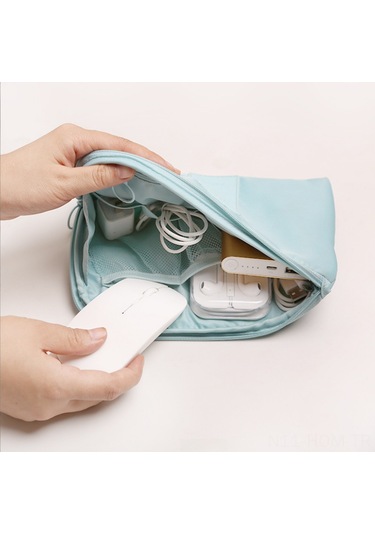 Suofeng Rehberlikli Seyahat Dijital Aletleri Çantası - Su Geçirmez Büyük Kapasiteli Şarj Cihazı, Kablolar, Kulaklık Saklama Çantası Bej