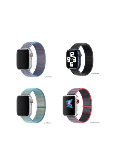 iOS Uyumlu Watch Kordon 2 3 4 5 6 Se 7 38 40 41 42 44 45 Mm Spor Hasır