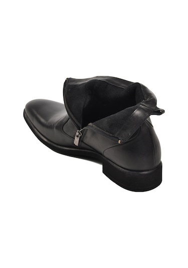 Siyah Hakiki Deri Erkek Bot 00705 M Siyah