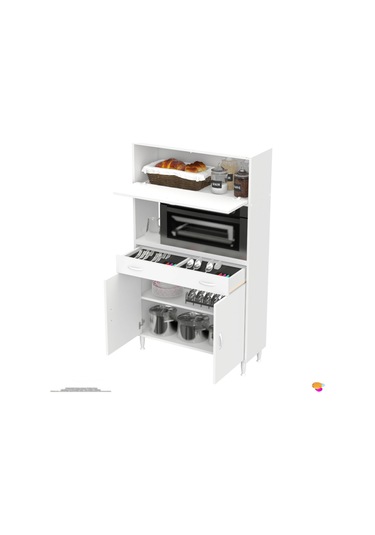 Modilayn Vio 95x163,4x32.5 Cm Çekmeceli, Kapaklı, Ekmeklikli. Mini/midi Mikrodalga Mutfak Dolabı Beyaz Modilayn Vio 95x163,4x32.5 Cm Çekmeceli, Kapaklı, Ekmeklikli. Mini/midi Mikrodalga Mutfak Dolabı Beyaz