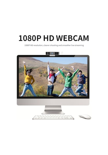 Suofeng 1080p Hd Otomatik Odaklı Usb Web Kamerası - Oyun Canlı Yayını, Uzaktan Öğretim, Ofis Toplantıları İçin Siyah Abs Mikrofonlu Kameralar