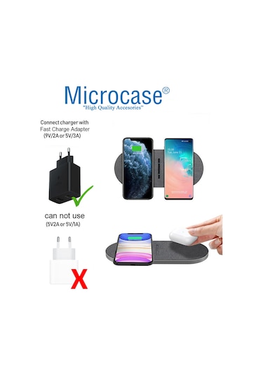 15w 2in1 Kablosuz Hızlı Şarj Standı - Al3912