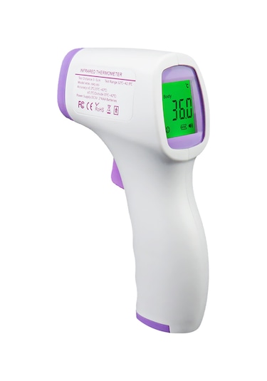 Kangvka Mor Dokunsuz Isı Ölçer - Vücut Ve Nesne Sıcaklığı Ölçümü, Hızlı Ölçüm, Lcd Ekranlı, Pil Dahil Değil
