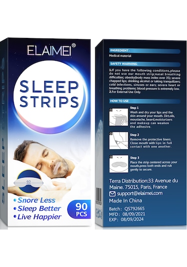 Vkemall Elaımeı Anti Horlama Uyku Bantları Tek Kullanımlık Ağız Bantları Bant Ağız Kurul Beyaz