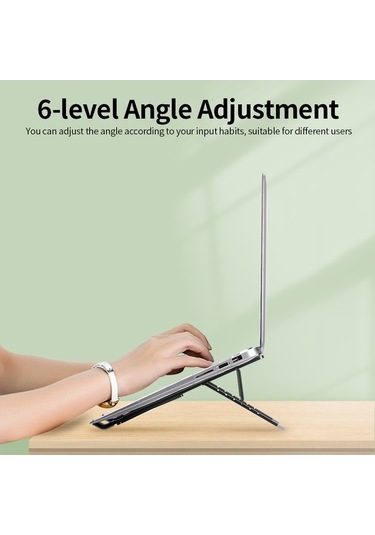 Didadodo 6 Seviyeli Taşınabilir Dizüstü Standı - Kaymaz Alüminyum Tasarım