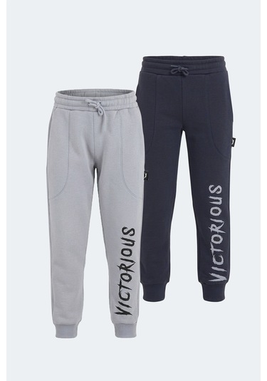 Slazenger Laney 2 Li Set Eşofman Altı Lacivert - Taş Gri