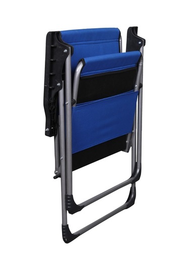 Alin Metal Lüks 4lü Katlanır Sandalye Ve Masa Seti Mavi Mavi