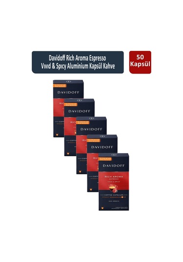 Davidoff Rich Aroma Espresso Vıvıd & Spıcy Kapsül Kahve 5 x 10'lu
