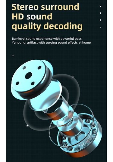 V19s Bluetooth 5.0 İş Tarzı Parmak İzi Dokunmatik Bluetooth Kulaklık Pembe