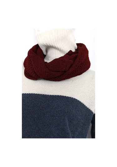 Unisex Örgü Boyunluk Kadın Erkek Atkı Akrilik