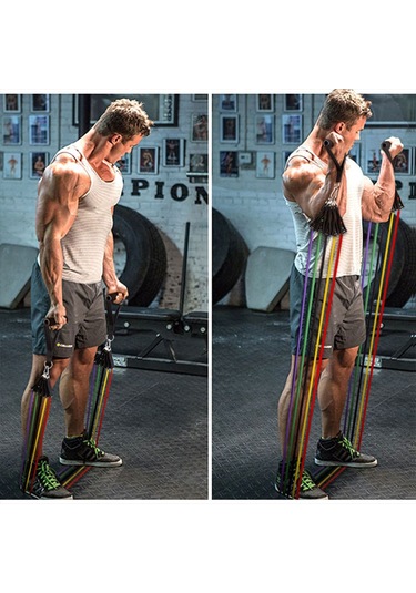 Buffer 11 Parça Lateks Egzersiz Bandı Çekme Halatı Egzersiz Seti