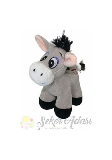 Küçük Yavru Peluş Eşek 15 Cm Renkli
