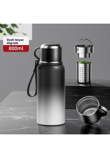 Erkekler İçin 316 Tam Çelik Termos Bardak, Akıllı 1000ml Degrade