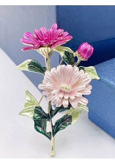 Beautiful Detail Orijinal Büyük Çiçek Broş 188007366 Pembe