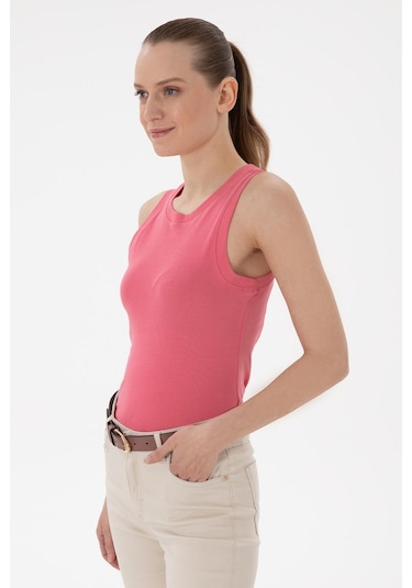 U.S. Polo Assn. Us. Polo Assn. Kadın Tişört 50300904-vr167 Pembe