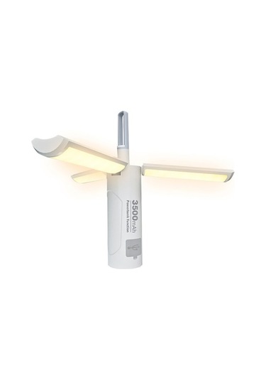 Kamp Aydınlatması: 3 Modlu Şarjlı Su Geçirmez El Feneri Ve Powerbank 3500mah Beyaz Beyaz