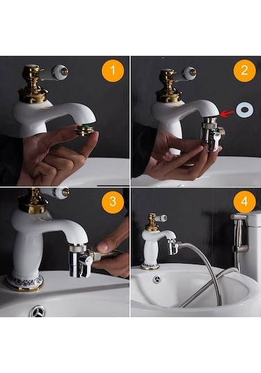 Bosphorusboutique02 Lebıhmurah Bf144 Srıwen 2020 Pirinç 3 Yollu Yön Vanası Mutfak Bide Banyo Havzası Musluk Yedek Parça Gümüş Gümüş