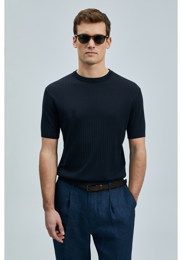 Lufian Spear Erkek Pamuklu Kazak Koyu Lacivert Koyu Lacivert 111090097100210 Koyu Lacivert