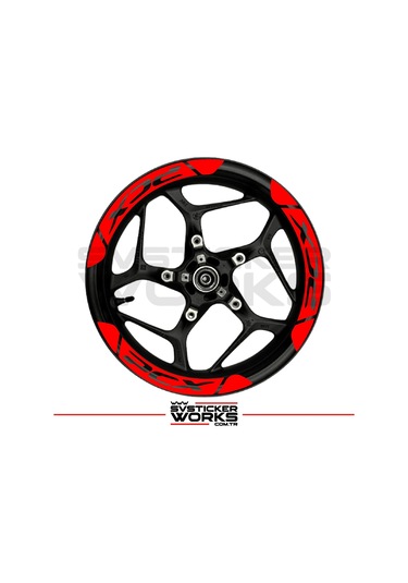 Honda Pcx Jant Şeridi Geniş Sticker Dıştan İçe Kaliteli Yüksek Yapışkanlı Sticker Kırmızı