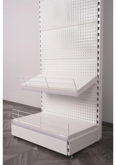 Delikli Panel Raflı Stand Antrasit Gri