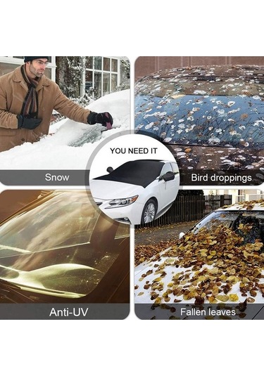 Dancemonkey Otomobil Gümüş Kaplı Kumaş Güneşlik, Ön Lastik Bant, Kar Kalkanı