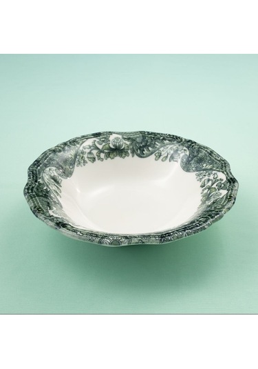 Fecra Vintage Emerald Bowl Kase 25 Cm Beyaz