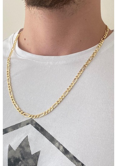 Zümrüt Sarraf 14 Ayar Altın Erkek Figaro Zincir Kolye