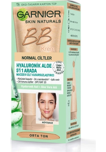 Garnier Hyaluronik Aloe Oil Free BB Krem - Orta Ton