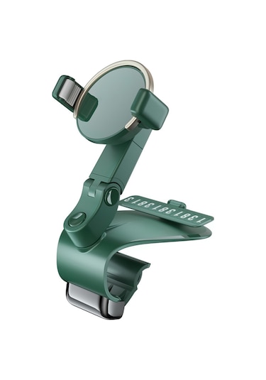Yifomall Araç Telefon Tutucu 360 Döner - Navigasyon İçin Kolay Erişim, Tek Elle Kaldırma, Sabit Tutma Ve Gizlenebilir Park Numarası Yeşil Yeşil