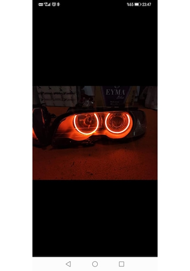 Bmw E46 Led Angel Halka Seti Amber Turuncu Renk Halka Takımı Premium Görüntü