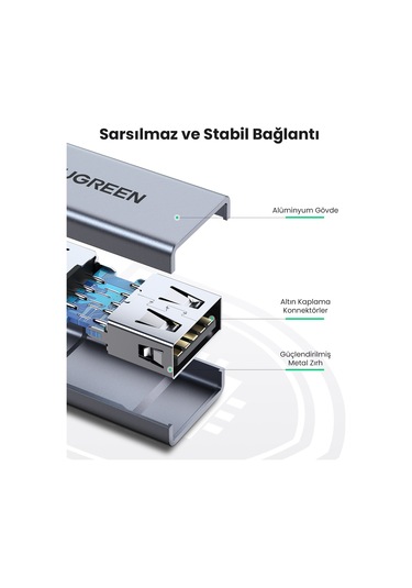 Ugreen Usb-a 3.0 Uzatma Birleştirme Adaptörü, 20119