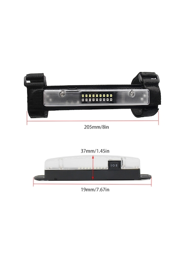 Xindoker Utv Atv Için Led Çift Renkli Tavan Lambası, Beyaz-kırmızı Işık, Şeffaf Kasa, Abs-nilon Malzeme, 3xaaa Pilli Pil Yok