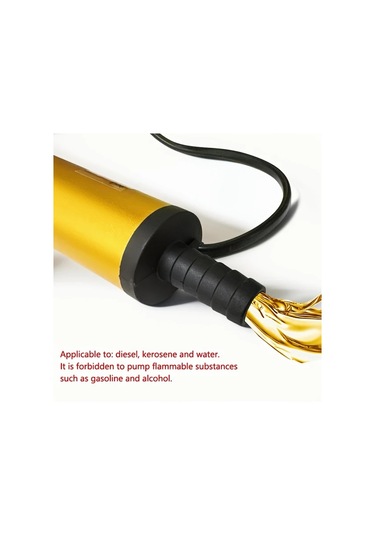 24v 38mm-altın Dc 12v 24v Su Altı Elektrikli Pompa, Dizel Ve Su İçin Uygun. Alüminyum Alaşımlı Kabuk 12l/dakika Yakıt Transfer Pompası