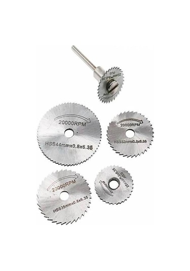 Bn5 6 Parça Dremel Gravür Uç Takım Daire Testere Hss Kesici Disk