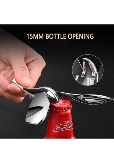Yaratıcı Kuş Denge Dönen Şişe Açacağı Çinko Alaşımlı Metal Açacağı 14x12x3 Cm